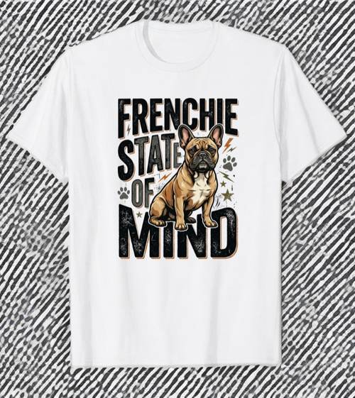 Frenchie State of Mind French Bulldog t-shirt