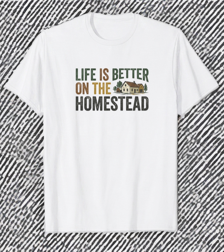 Life Is Better on the Homestead farm life t-shirt