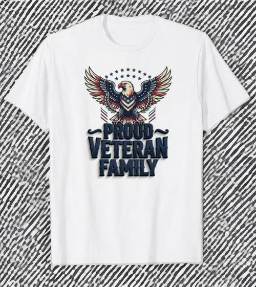 Proud Veteran Family patriotic eagle t-shirt
