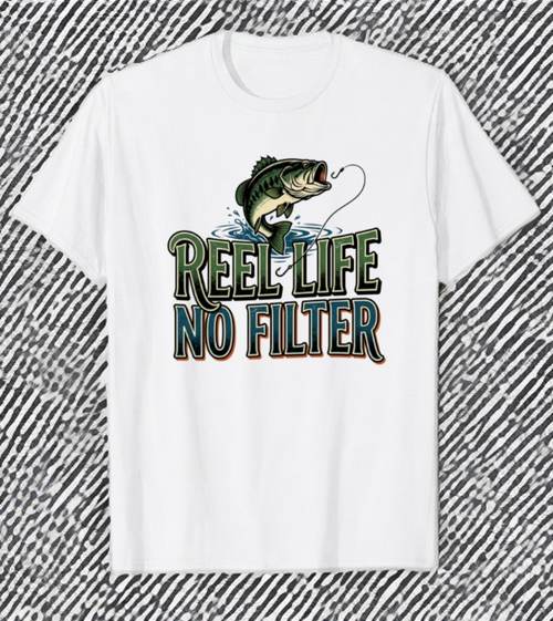 Reel Life No Filter bass fishing t-shirt