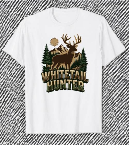 Whitetail Hunter deer hunting graphic t-shirt